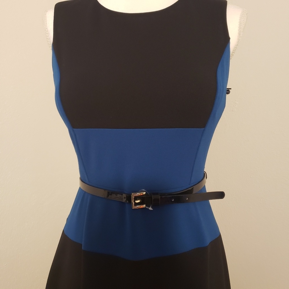 NWT Tommy Hilfiger Blue & Black Sleeveless Dress 4 - Picture 2 of 8